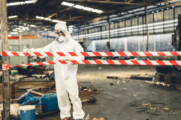 Professional Sewage Cleanup technician working in Red Bank, NJ